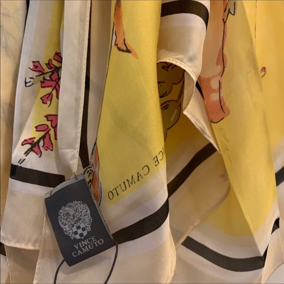 VINCE. CAMUTO.  SILK. SCARFS  FINE - Picture 2 of 5